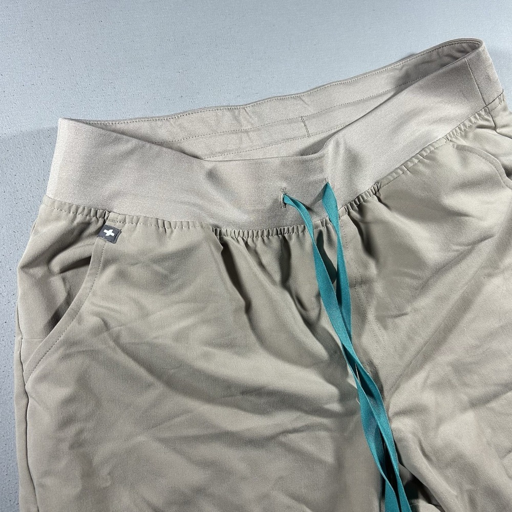 FIGS‎ Zamora High Waisted Jogger Scrub Pants Women's XL Petite Sandstone